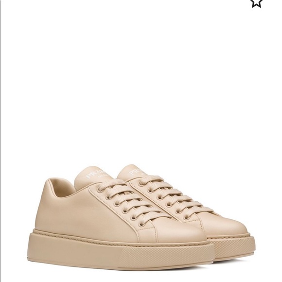 beige prada sneakers
